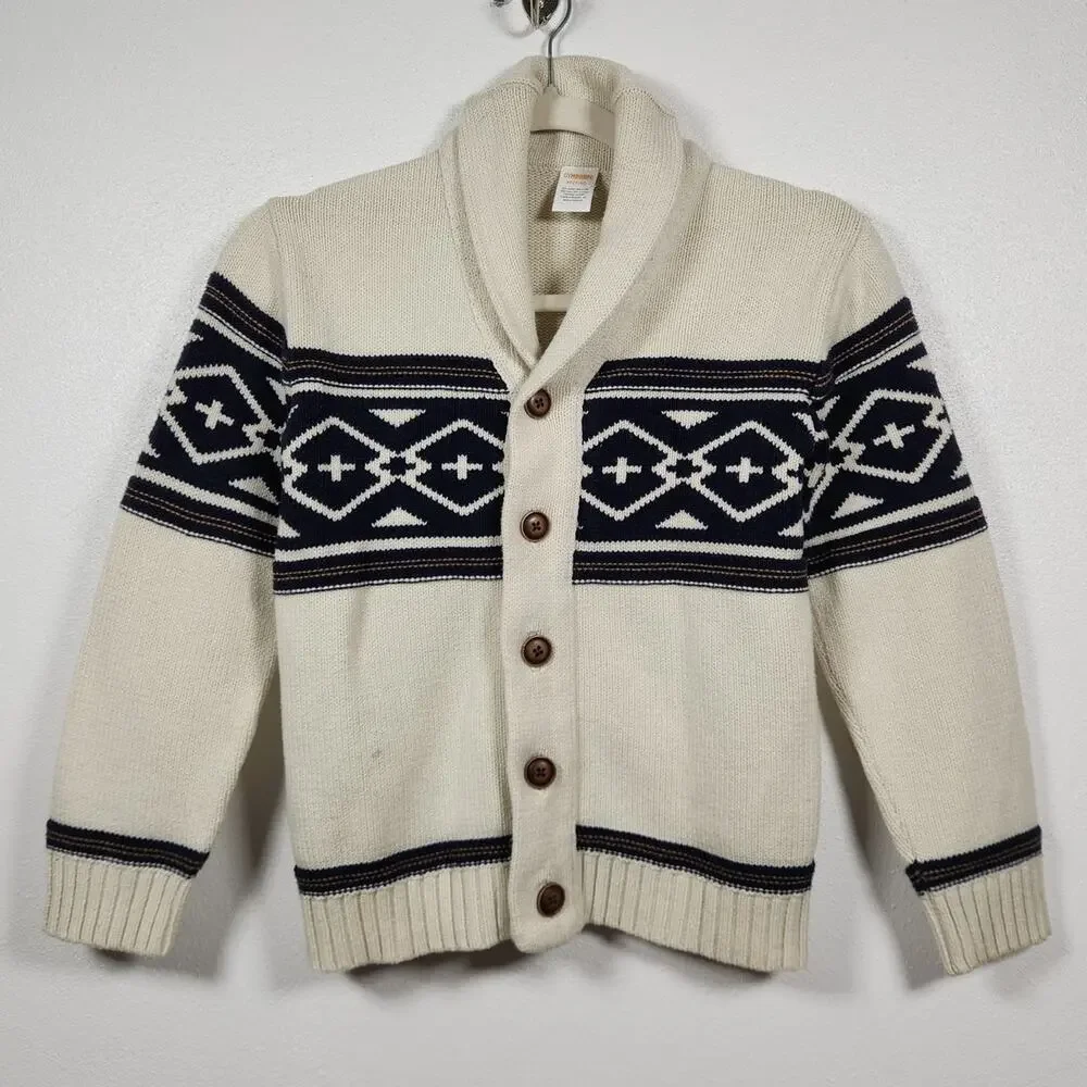 Gymboree Youth Grandpa Sweater Cardigan Medium 7-8 Holiday Winter Boho